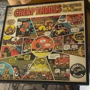 Janis Joplin Big Brother & The Holding Co Cheap Thrills Framed LP Record 1967